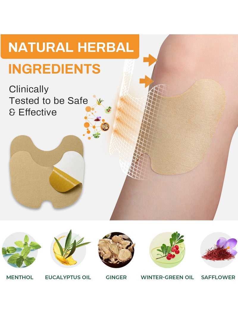 Sumifun Knee Pain Relief Patch, 24 Pieces Pain Relief Patch, Fast Acting Pain Relief Patch, Relieves Knee Pain, Muscle Spasms and Joint Pain, Anti-Sweat Technology, Relieves Shoulder Muscle Soreness - Image 3
