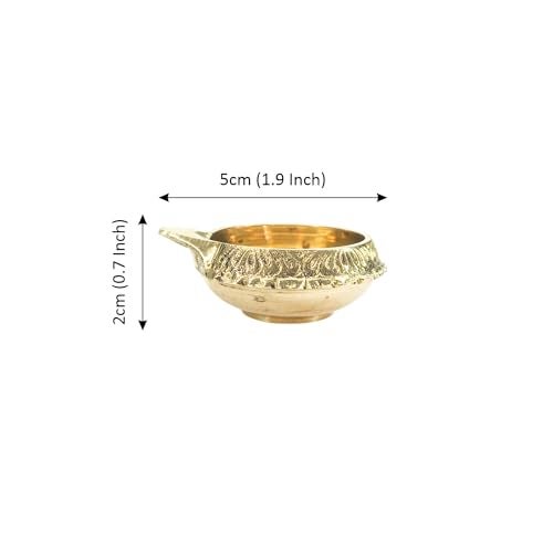 Torppeza Brass Kuber Diyas Oil Lamps for Puja Room Decoration and Diwali Festival Pack 10 - Image 2