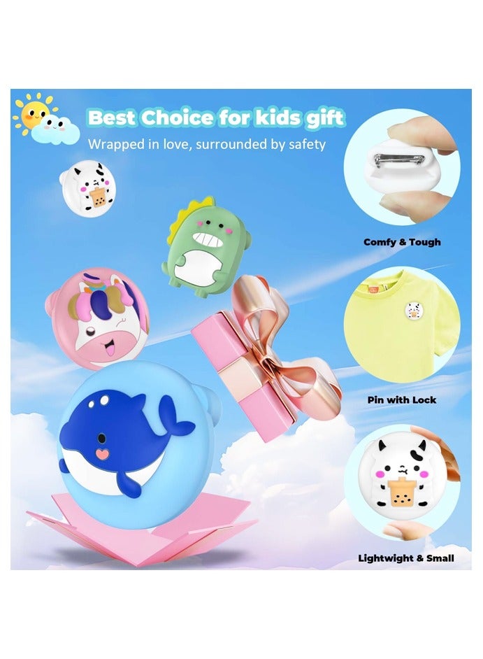 4 Pack for AirTag Holder with Pin, Soft Silicone Cute Air tag Holder for Kids Hidden Airtag Case Waterproof airtag Accessories - Image 2