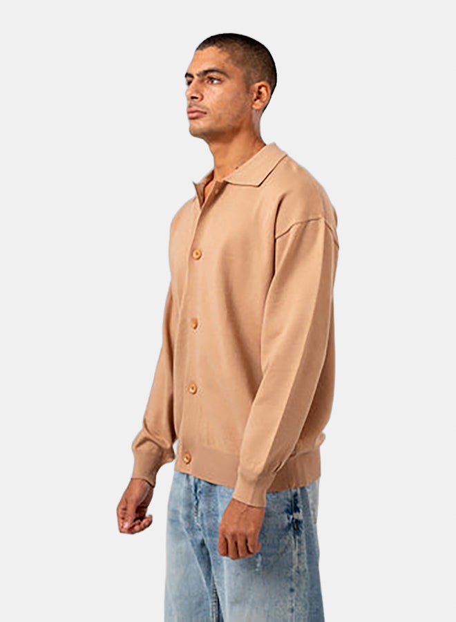 ASTK Buttoned Cardigan With Collar - Image 3