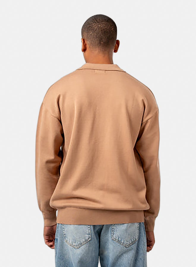 ASTK Buttoned Cardigan With Collar - Image 4