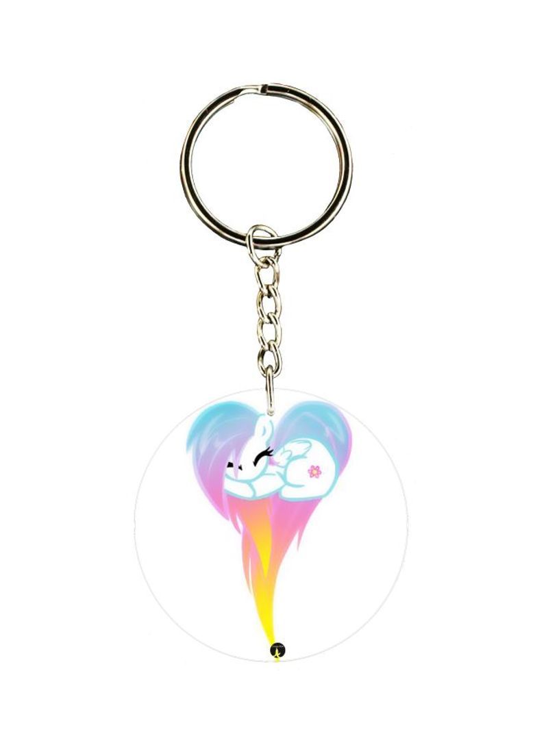 RKN مفتاح سلسلة مطبوع عليه قطة من جانب واحد