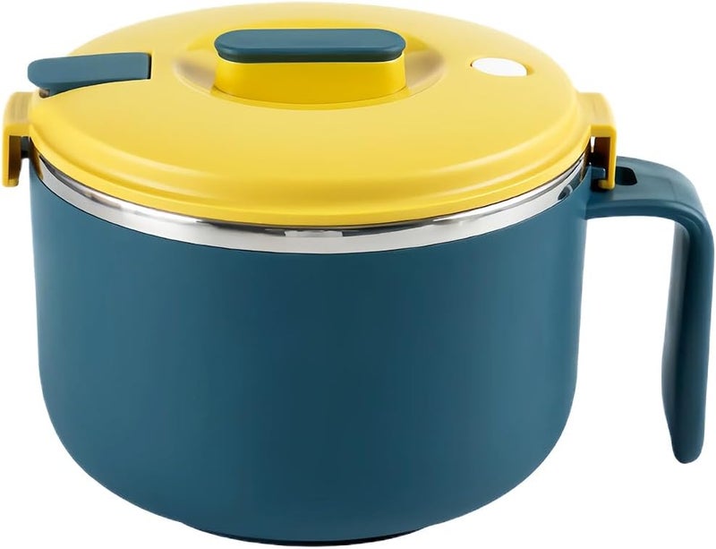 DOERDO DD DOERDO 304 Stainless Steel Ramen Bowl with Lid Ramen Cooker Noodle or Soup Bowl Bento Pot for Home Office 900ml - Image 1