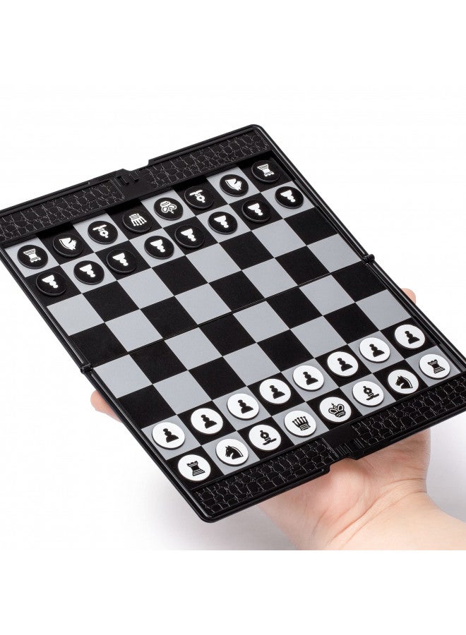 Yellow Mountain Imports Yellow Mountain Imports Magnetic Travel Foldable Chess Wallet Set (7.9-Inch) - Portable & Perfectly Travel-Size  - Image 5