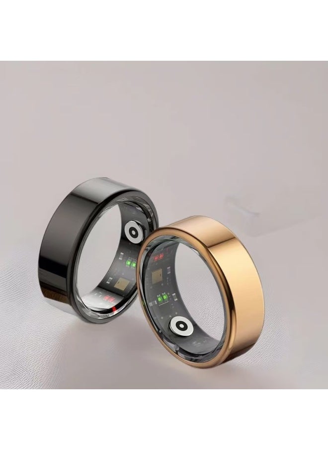 Generic Luckring Stainless Steel Bluetooth Sports Ring Healthy Sleep Ultra-Thin Smart Ring Fashion Wholesale-Color:Gold # 12  - Image 2