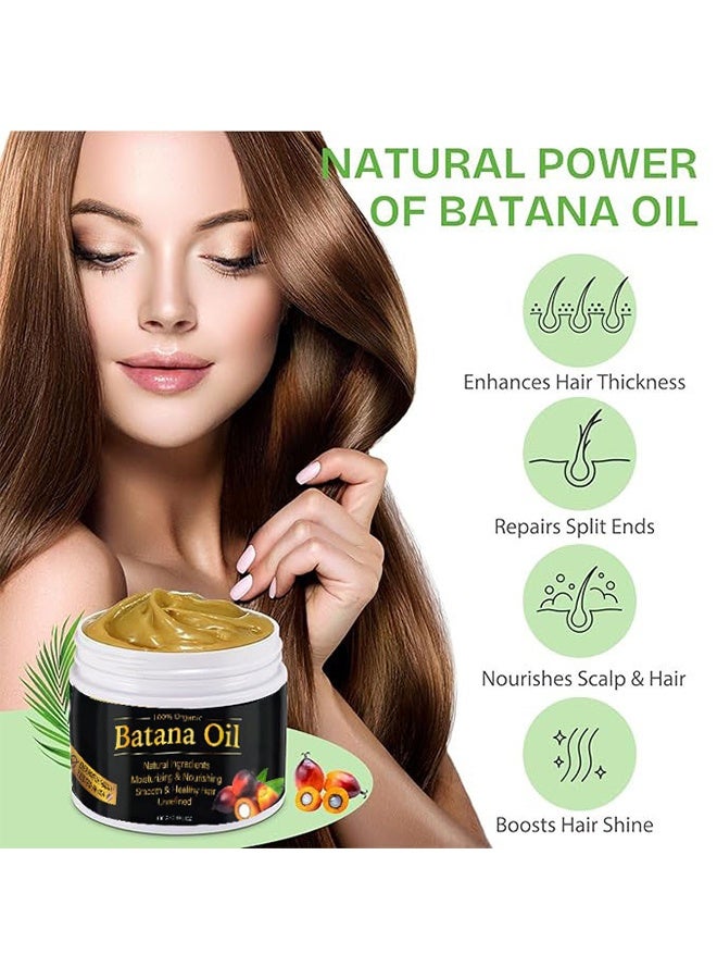 Avierll 100% Organic Batana Oil for Hair Growth by , Organic, Unrefined Batana Oil for Visibly Thicker and Stronger Hair, Dr Sebi Approved, for all Hair Types （3.4oz/100ml) - Image 3