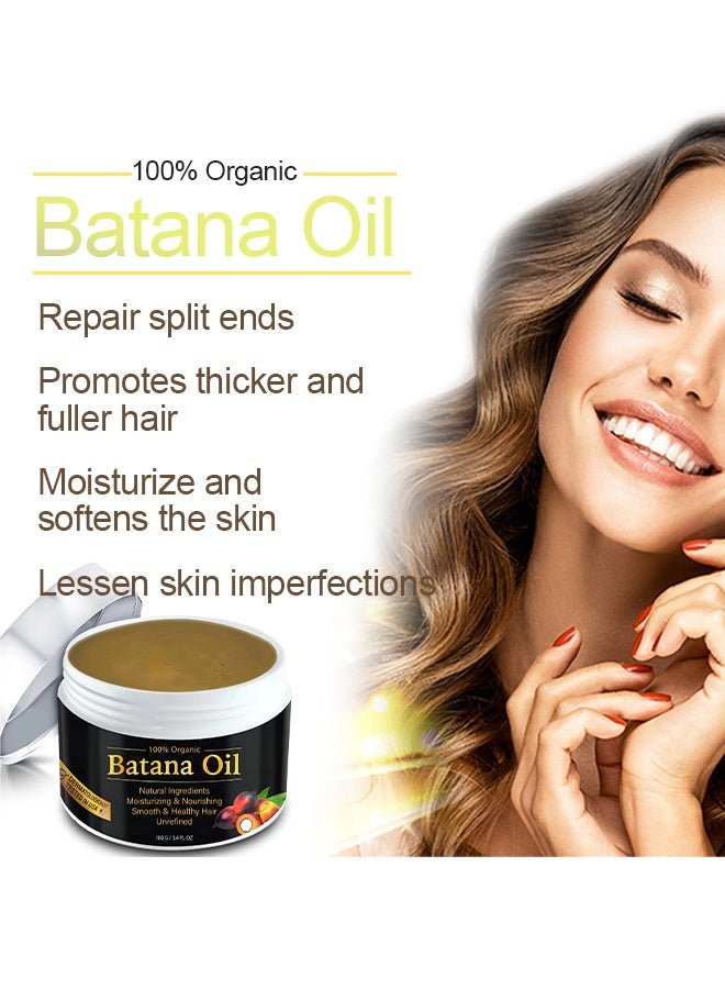 Avierll 100% Organic Batana Oil for Hair Growth by , Organic, Unrefined Batana Oil for Visibly Thicker and Stronger Hair, Dr Sebi Approved, for all Hair Types （3.4oz/100ml) - Image 2