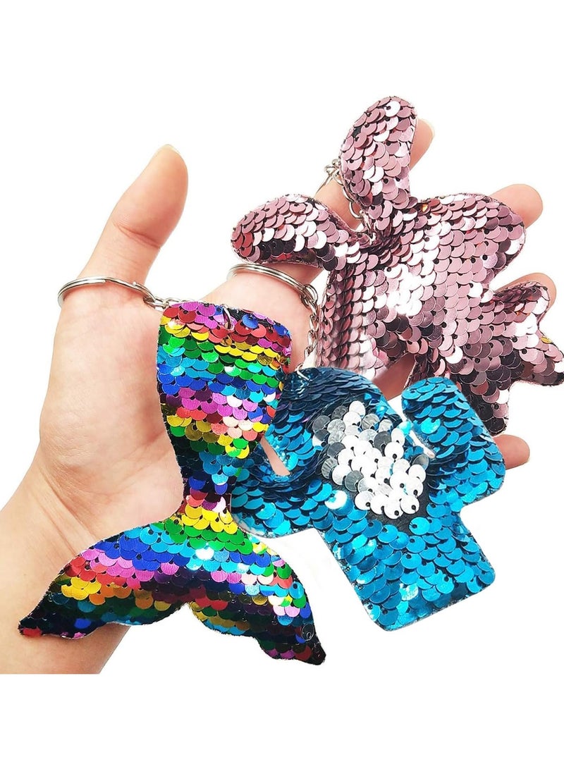 كينجمازي نِقْطَة مِيدَالِيَات مَفَاتِيح لَامِعَة قَابِلَة لِلْقَلْب (15 قِطْعَة) مِن KINGMAZI - هَدَايَا حَفْلَات لِلْبَنَات - بِتَصْمِيم وَحِيد الْقَرْن وَالْحُورِيَّة - لِتَوْزِيعَات الْحَفْلَات الصَّفِيَّة وَجَوَائِز الْكَرْنِفَالَات وَحَشَوَات أَكْيَاس الْهَدَايَا وَهَدَايَا أَعْيَاد الْمِيلَاد وَالْمُنَاسَبَات - Image 3