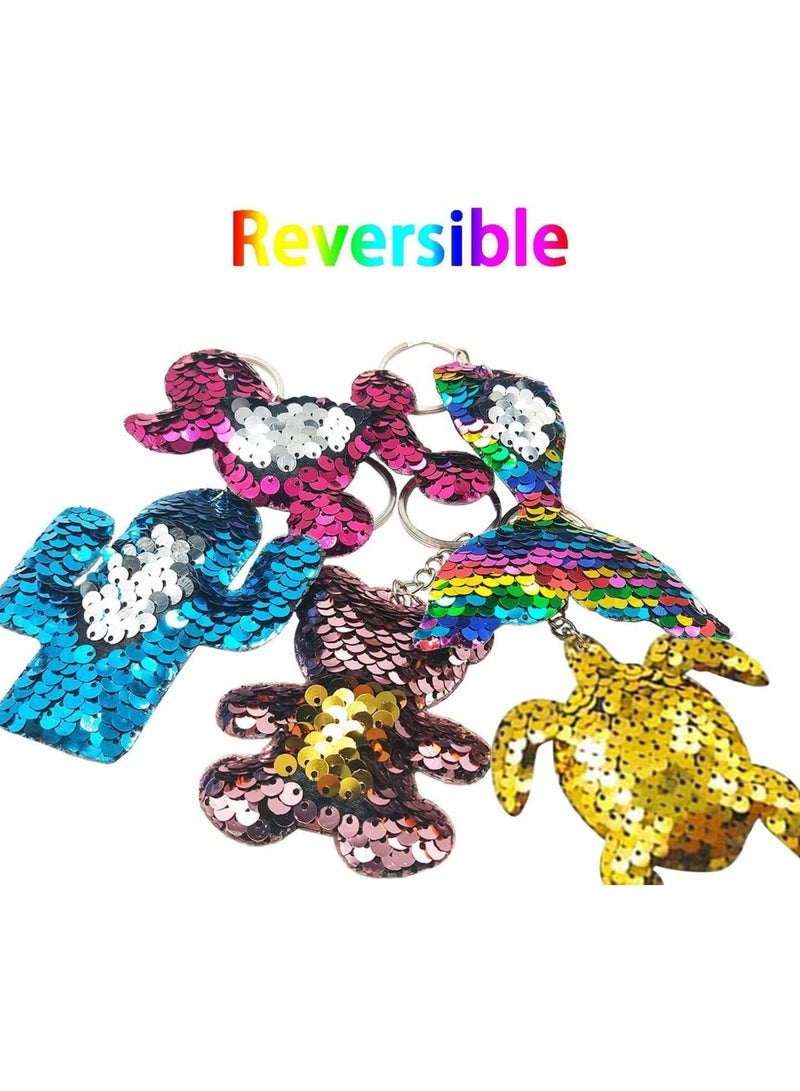 كينجمازي نِقْطَة مِيدَالِيَات مَفَاتِيح لَامِعَة قَابِلَة لِلْقَلْب (15 قِطْعَة) مِن KINGMAZI - هَدَايَا حَفْلَات لِلْبَنَات - بِتَصْمِيم وَحِيد الْقَرْن وَالْحُورِيَّة - لِتَوْزِيعَات الْحَفْلَات الصَّفِيَّة وَجَوَائِز الْكَرْنِفَالَات وَحَشَوَات أَكْيَاس الْهَدَايَا وَهَدَايَا أَعْيَاد الْمِيلَاد وَالْمُنَاسَبَات - Image 4