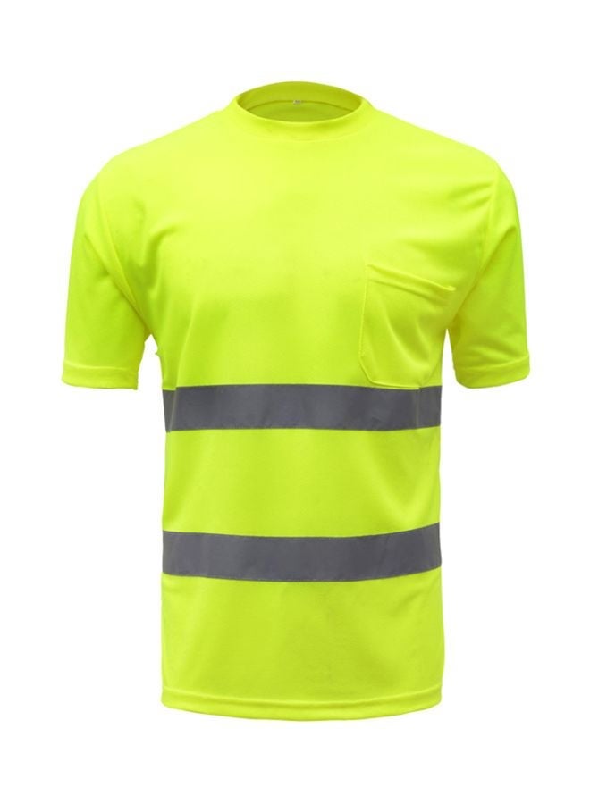 NIBEMINENT High Visibility Reflective Safety T-Shirt Yellow/Grey - Image 1
