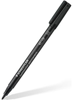 STAEDTLER قلم تحديد دائم لوموكولر من ستيدلر، رأس M، أسود 