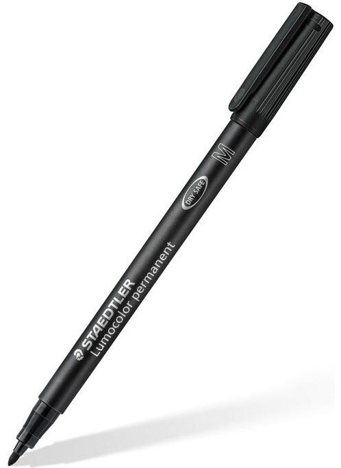 STAEDTLER - قلم تحديد دائم لوموكولر من ستيدلر، رأس M، أسود - Image 1