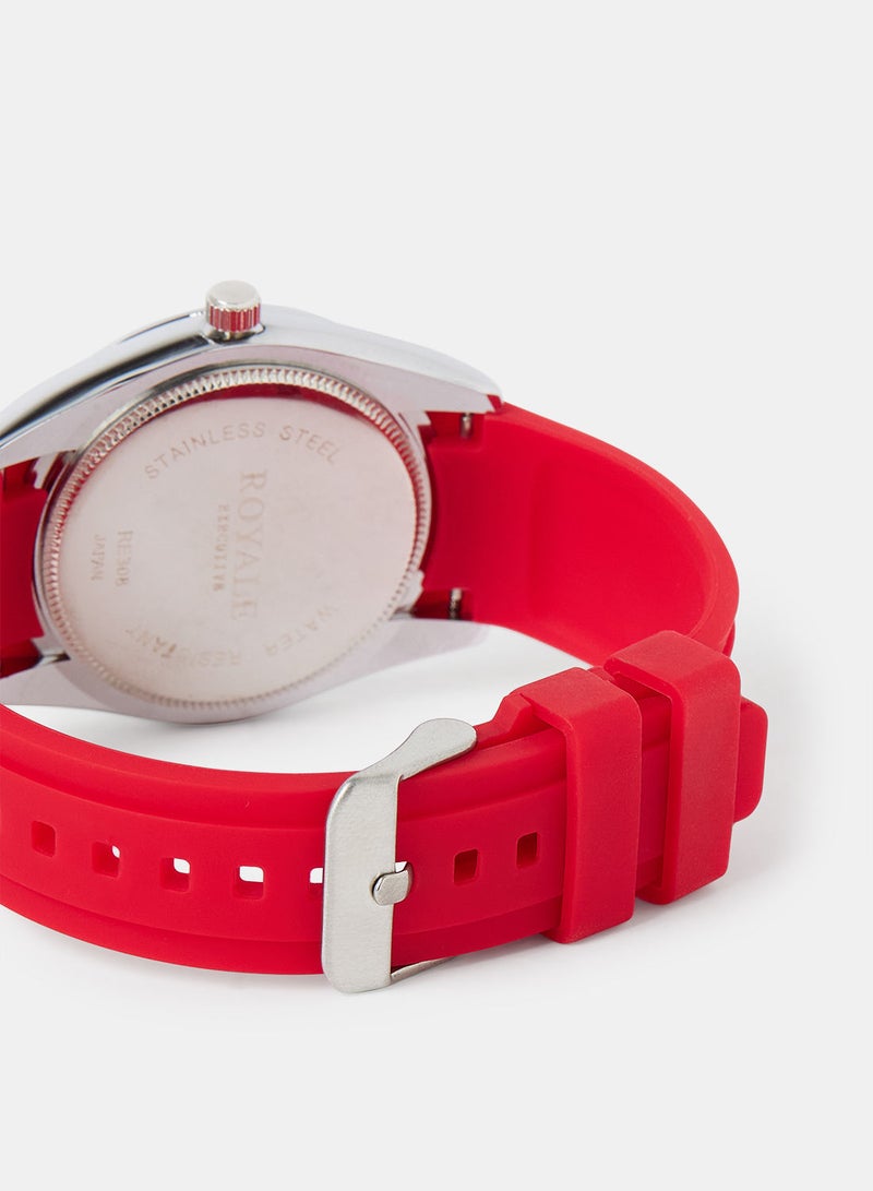 Royale Executive Men's Stylish Rubber Strap Watch - Image 4