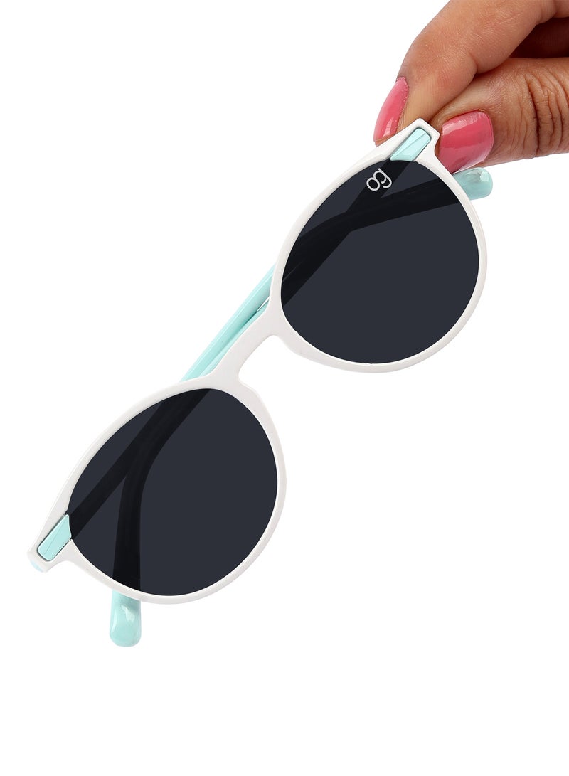 ووجلز نظارات شمسية أنيقة للأطفال بتصميم واي فيرر باللونين الأبيض والأزرق المائي - Image 3
