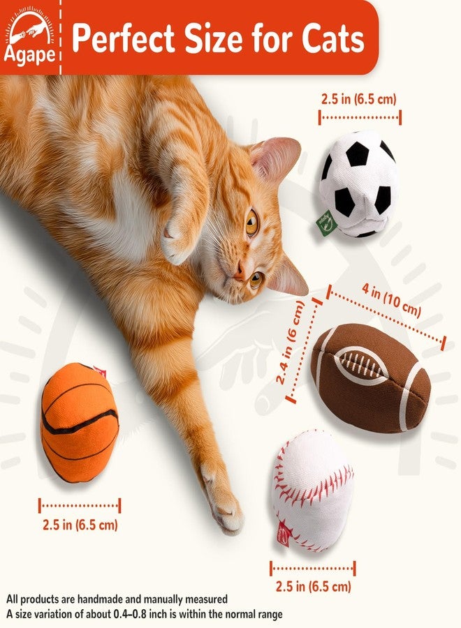 Agape 100% Catnip & Silvervine Filled Cat Toys, Interactive Chew & Kicker Balls for Indoor Cats, Enrichment and Teeth Cleaning Fun for Bored Cats and Kittens, 2 Pack Natural Crinkle Cat Toy with Sound - Image 5
