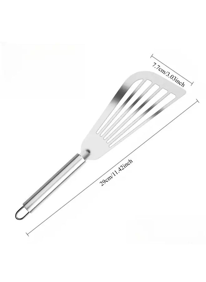 Heavy Duty Stainless Steel Fish Frying Spatula Ergonomic Non Stick Safe Multi Function Cooking Tool - Image 3