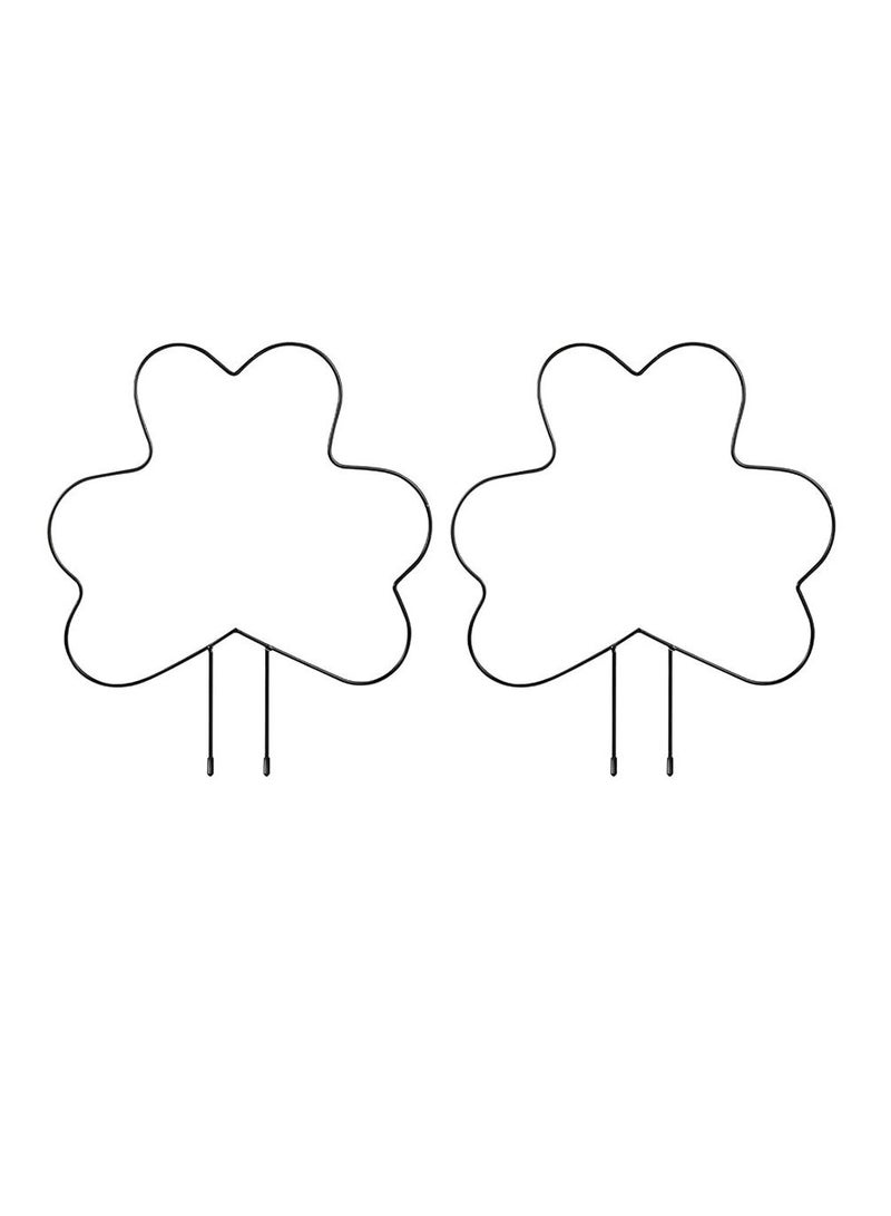 واي آند دي Iron Garden Trellis, 2 Pack Trellis for Climbing Plants, Vine Plant Metal Support Wire with Black Coating Decorative Panels Potted Stems Stalks Vines - Image 1