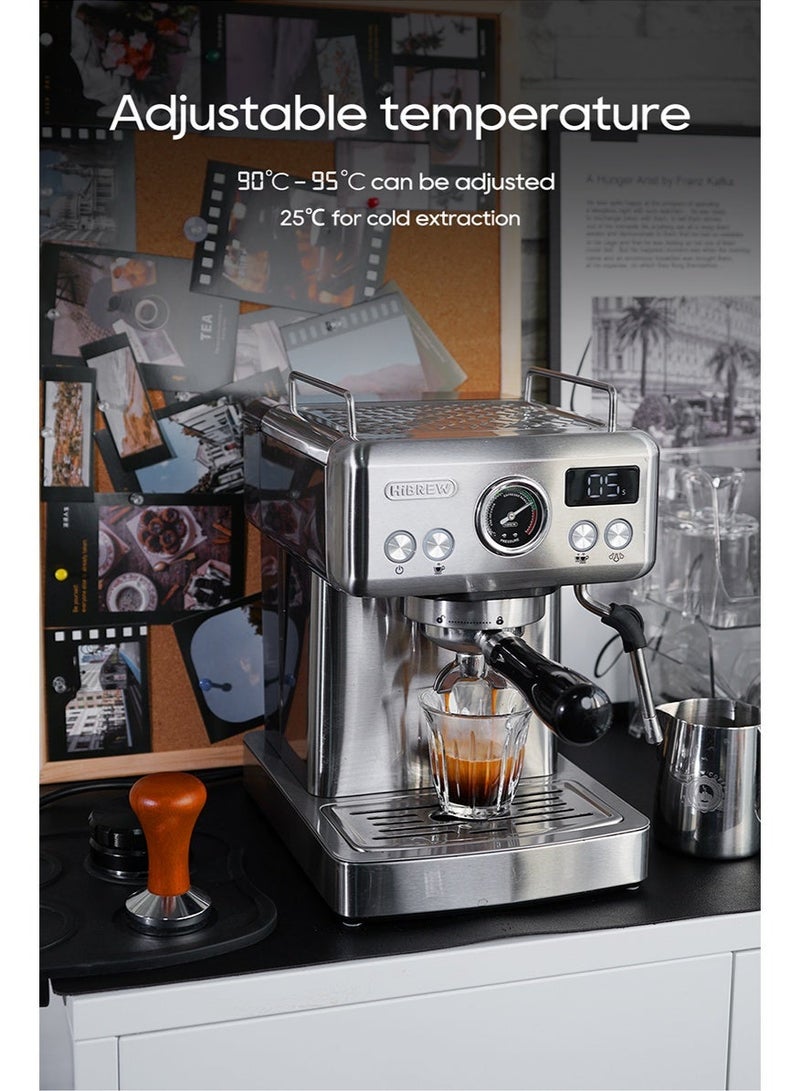 هيبرو ماكينة قهوة إسبريسو نصف أوتوماتيكية HiBREW بقوة 20 بار H10A - Image 3