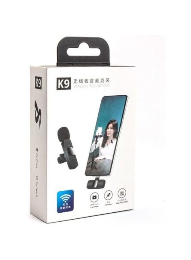 ACLIX 2in1 Bluetooths Mic K9 Wireless Collar Microphone Dual Lapel Lavalier Mic for Noise Reduction Vlogging Interview Live Streaming YouTube Video Broadcast - Image 1