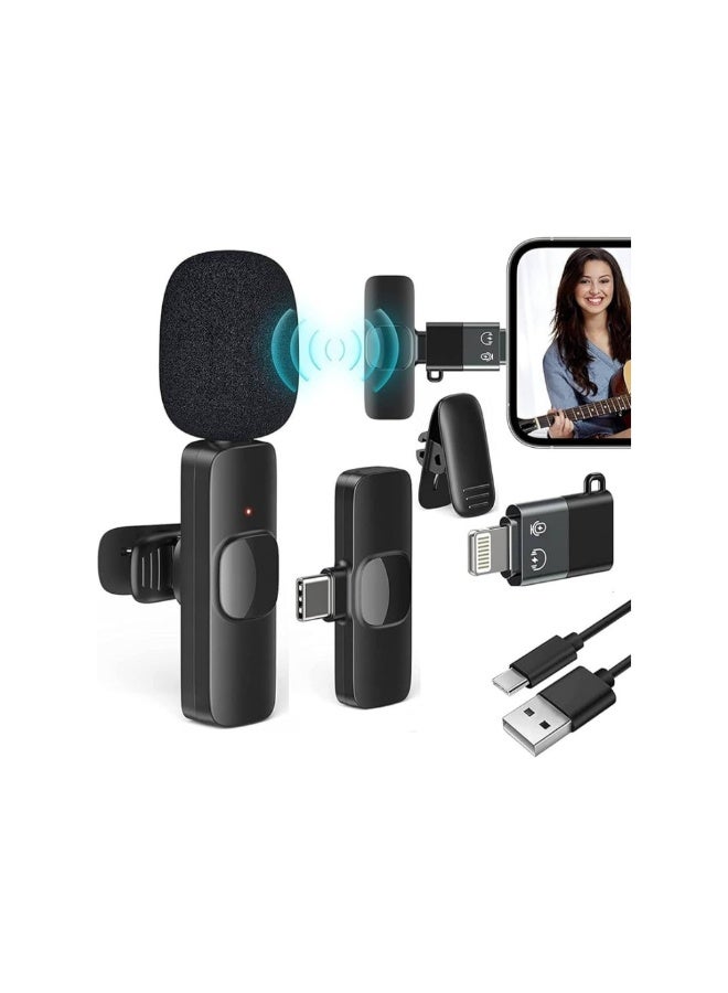 ACLIX 2in1 Bluetooths Mic K9 Wireless Collar Microphone Dual Lapel Lavalier Mic for Noise Reduction Vlogging Interview Live Streaming YouTube Video Broadcast - Image 5