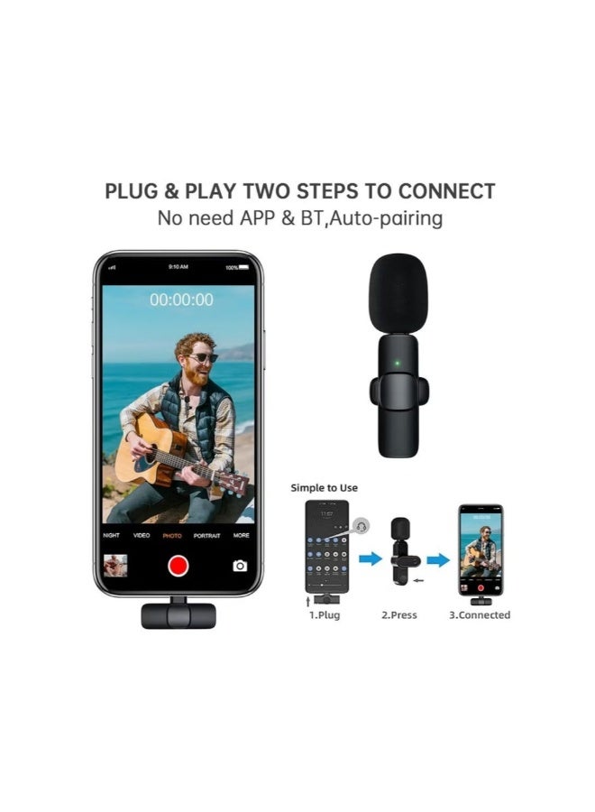 ACLIX 2in1 Bluetooths Mic K9 Wireless Collar Microphone Dual Lapel Lavalier Mic for Noise Reduction Vlogging Interview Live Streaming YouTube Video Broadcast - Image 2