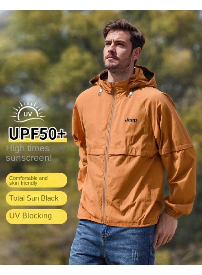 Jeep Fresh & Ice Silk & Breathable】summer Lightweight Detachable Outdoor Sports Uv Protection Men's Sun Jacket - Image 1