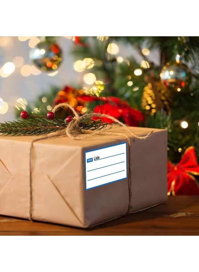 سمارستيكرس ملصقات بريدية من إلى إلى عنوان الإرجاع، 160 قطعة، ملصقات بريدية فارغة، لاصقة دائمة، ملصقات بريدية مضمونة، مقاس 4.5 × 3.5 بوصة، بخط اليد من/إلى، علامات هدايا للمدرسة والمنزل والمكتب، أحمر وأزرق - Image 4