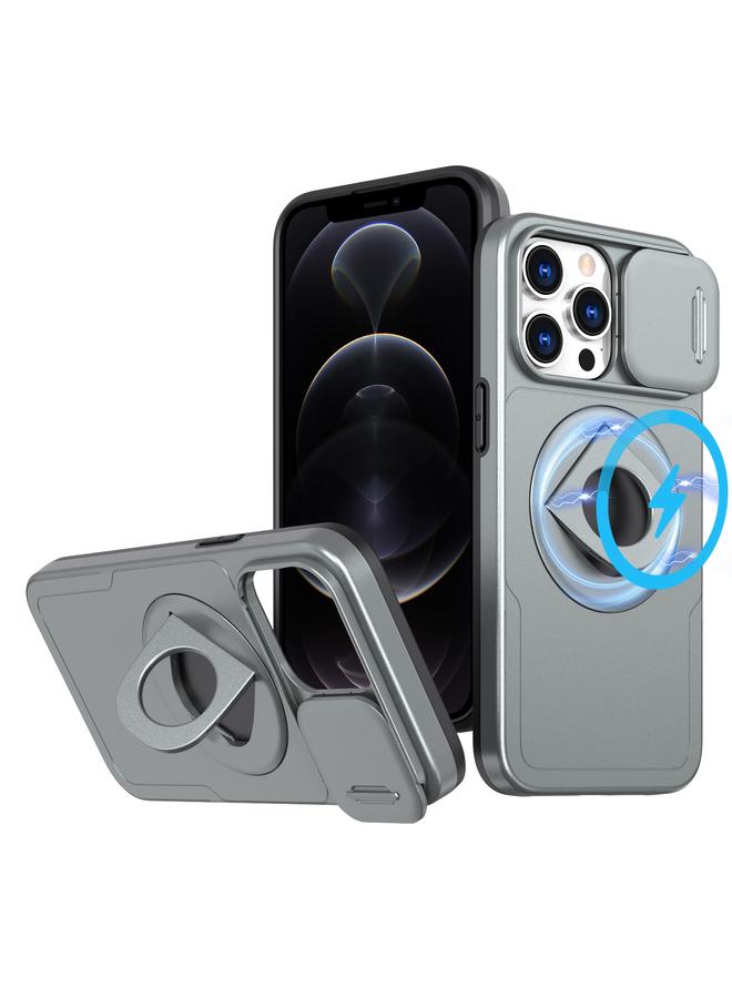 S-TOP Case For iPhone 12 Pro Camshield MagSafe Ring Holder Armor Phone Case - Image 1