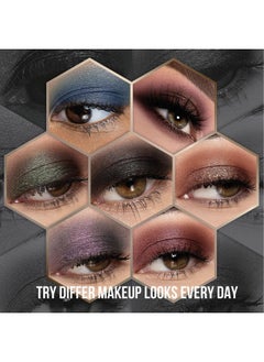Tintark Tintark Black Smokey Eyeshadow Makeup Palette, Dark Smoky Eye Shadow Palettes for Halloween Goth Make up Glitter Shimmer Matte Pallets, Midnight Masquerade 21 Colors Brown Neutral Naked, Talc Free  - Image 5