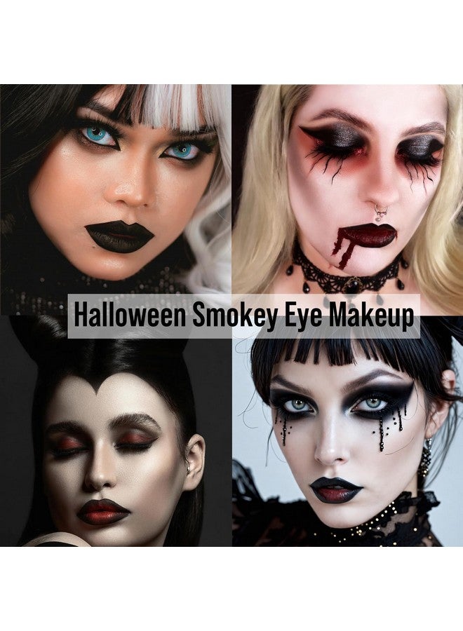 Tintark Black Smokey Eyeshadow Makeup Palette, Dark Smoky Eye Shadow Palettes for Halloween Goth Make up Glitter Shimmer Matte Pallets, Midnight Masquerade 21 Colors Brown Neutral Naked, Talc Free - Image 4