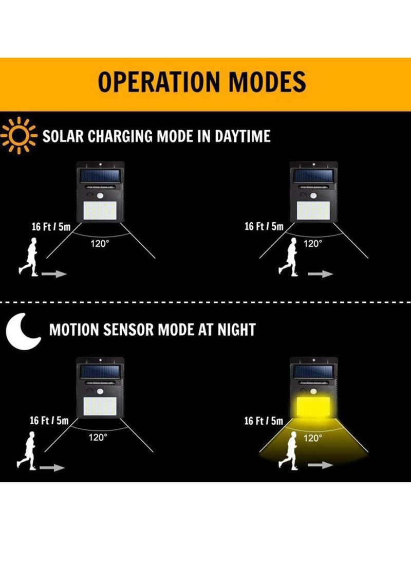 【4 pack】 35 LED Solar Lights Outdoor Waterproof Solar Motion Sensor Light Wireless Lights Outside Wall Lamp for Driveway Patio Garden Path - Image 5