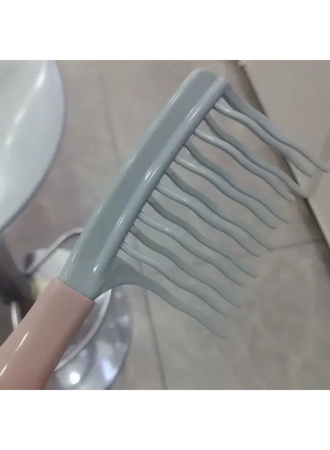 Gray Wide Tooth Detangling Comb For Curly Wavy Textured Hair Wet Dry Styling - Image 3