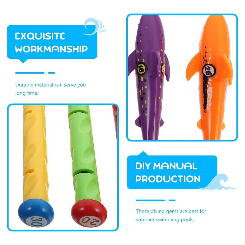 21pcs Children Swimming Diving Toys Swimming Pool Supply Underwater Sinking Toy - Image 5