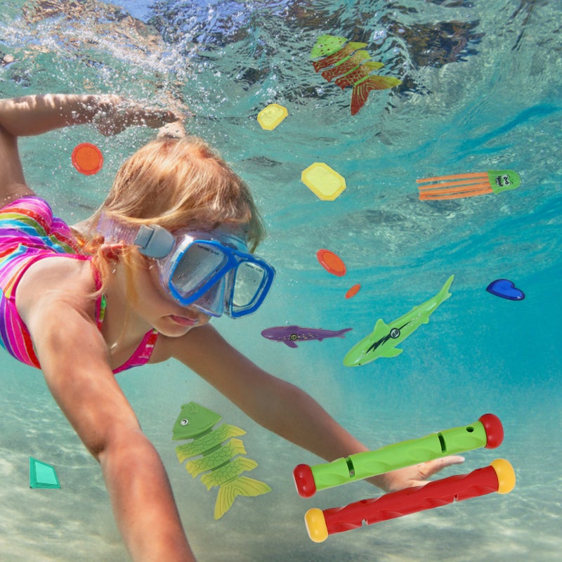 21pcs Children Swimming Diving Toys Swimming Pool Supply Underwater Sinking Toy - Image 3