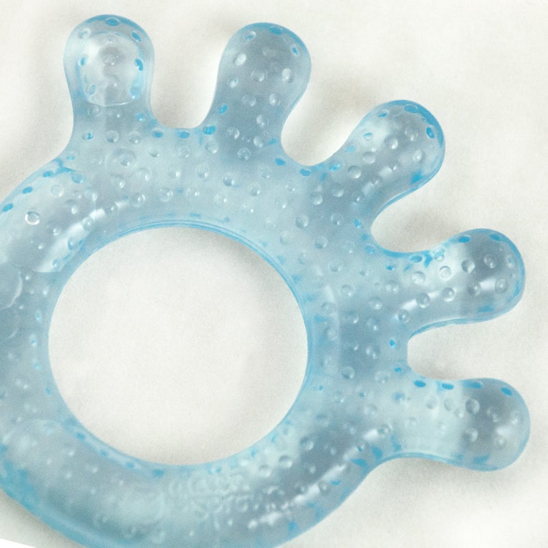 green sprouts Cooling Teether| Soothes gums & promotes healthy oral development |Safer plastic filled with sterilized water,Chill for extra relief,Textured surface to massage gums,2 Count (Pack of 1) Blue - Image 4