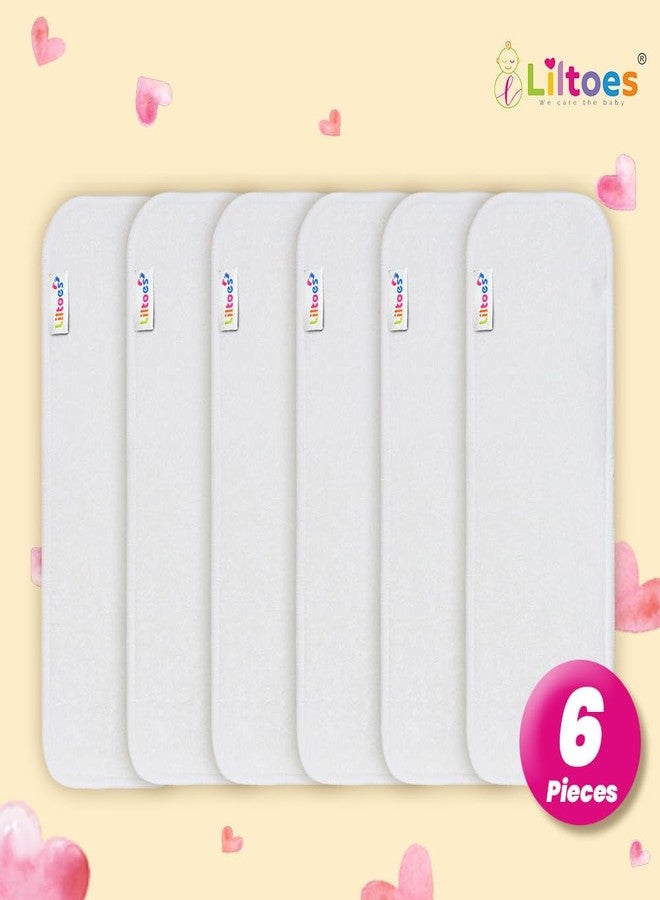 LILTOES SmartDry 5-Layer Booster Pads for Cloth Diaper | High Absorbent 5 Layer Washable and Reusable | Wet Free Booster Inserts | The Ultimate Baby Cloth Diaper Soaker Inserts Pack Of 6 - Image 2