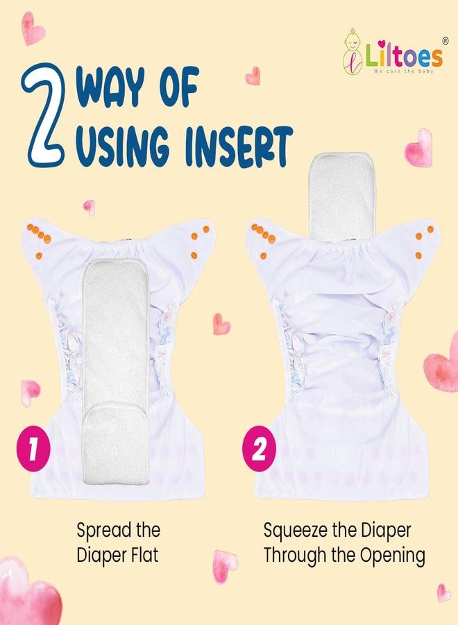 LILTOES SmartDry 5-Layer Booster Pads for Cloth Diaper | High Absorbent 5 Layer Washable and Reusable | Wet Free Booster Inserts | The Ultimate Baby Cloth Diaper Soaker Inserts Pack Of 6 - Image 5