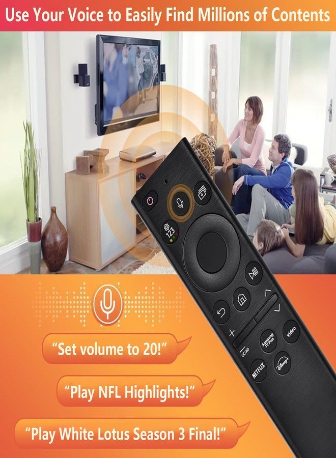 NETTECH For Samsung TV Remote Replacement, For 2019-2024 Samsung Remote Control For Smart TV With Voice Control. No Solarcell. 2-Year Warranty., Black - Image 4