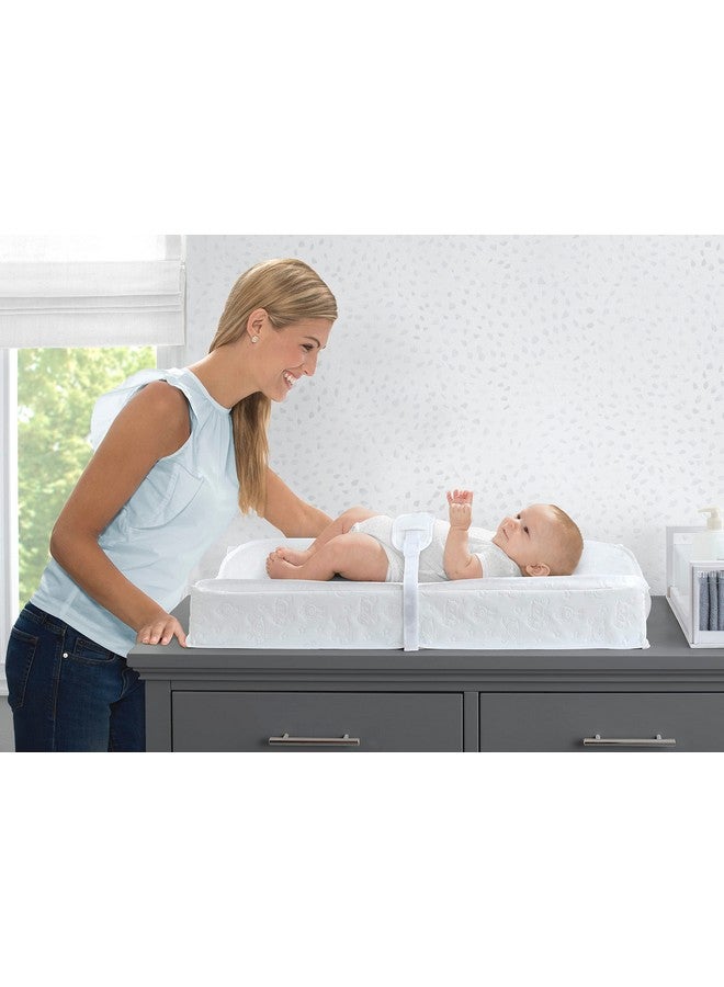 Delta CHILDREN Serta Perfect Sleeper 2-in-1 Deluxe Pillow Top Changing Pad & Portable Changing Mat, White - Image 1