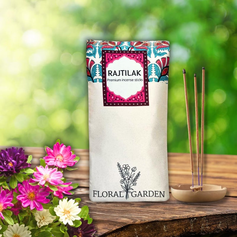 Rajtilak Agarbatti Floral Garden Incense Stick Flavours of Smell to Bring Peace, Spiritual, Positivity, Success & Harmony (80 Incense Stick) - Image 3