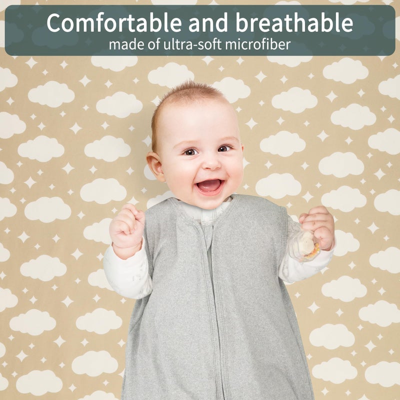 GUNTAIL Baby Crib Sheets for Boys Girls, 2 Pack Fitted Crib Sheet for Standard Crib and Toddler Mattress, Soft Microfiber Baby Sheet 52x28x8in. (Clouds & Dark Green) - Image 2
