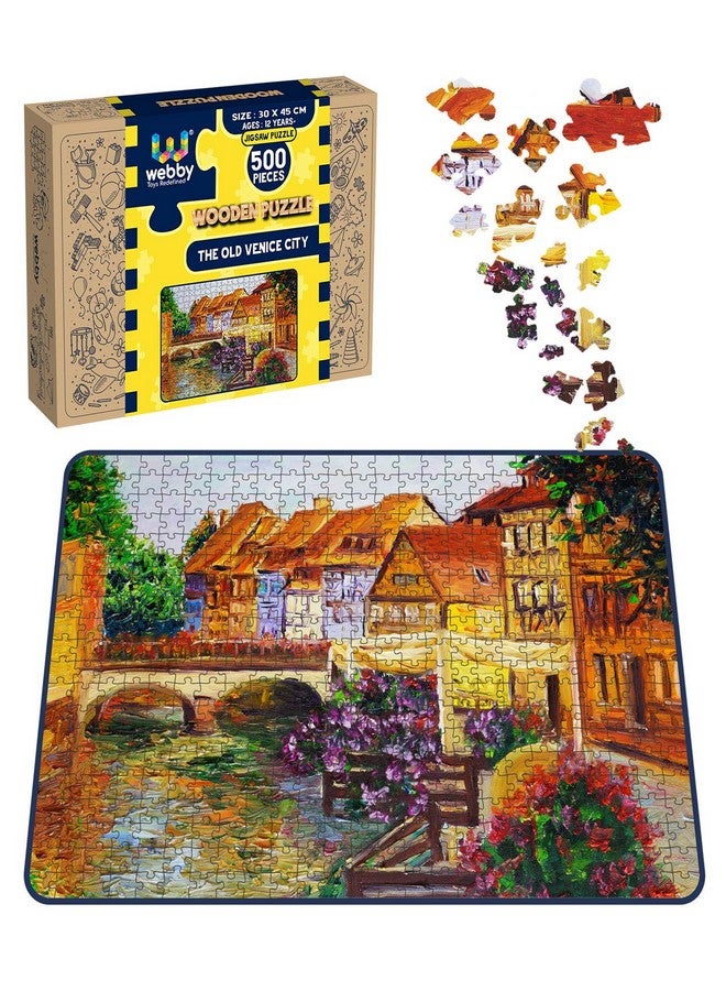 ويبي لعبة تركيب الصور المقطوعة الخشبية "مدينة البندقية القديمة" من ويبي، ٥٠٠ قطعة - Image 2