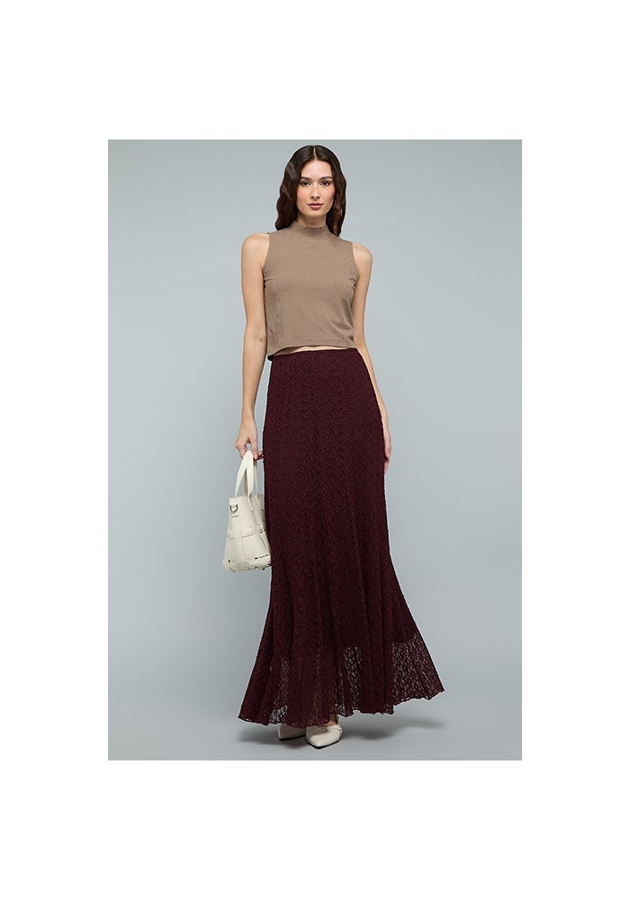 R&B Ribbed Sleeveless Top with High Neck - Image 3