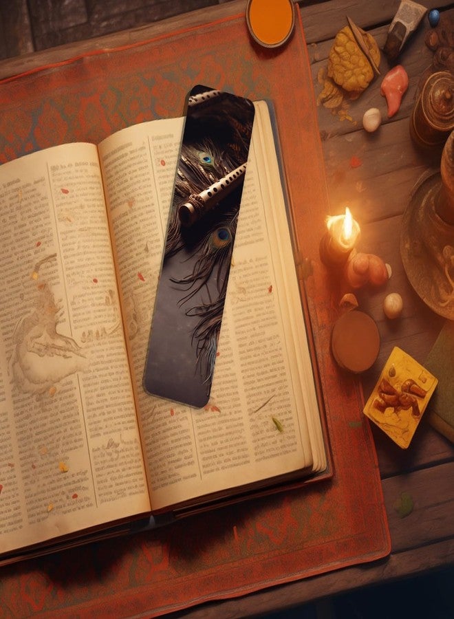 OneOclock Krishna Sanatani Bookmarks Pack of 5 Decorative Bookmarks - Best Gift for Readers, Book Enthusiast & Friends I Stationery Items (Krishna) - Image 2