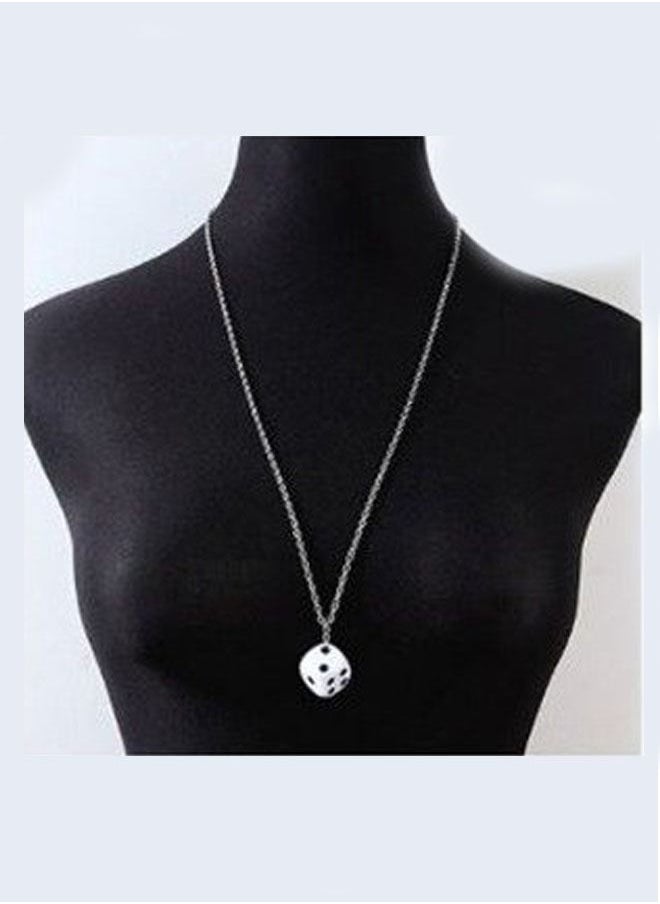 5esha - Silver Chain With Dice Pendant - Image 1