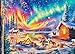 Mulic Puzzles 300 Piece Puzzles for Adults Large Piece Jigsaw Puzzles for Kids Seniors Campfire Under the Northern Lights - Image 2