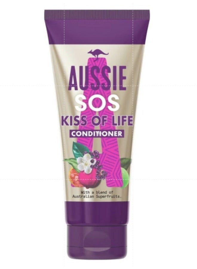 Conditioner SOS Kiss Of Life Vegan Hair Repair Treatment For Dry Damaged Hair Repair Treatment With A Blend Of Australian Superfoods 200ml