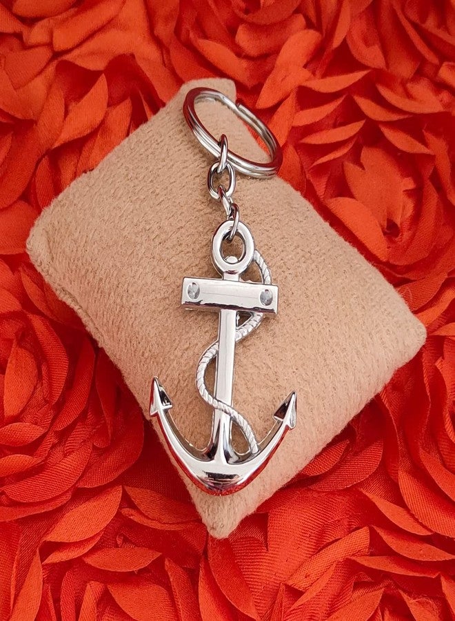 M Men Style Ship Wheel Anchor Metal Keychain & Keyring for Bikes Cars Bags Home Cycle Men Women Boys and Girls - Image 5