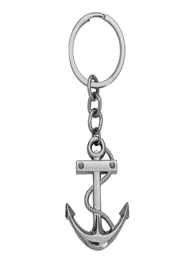 M Men Style Ship Wheel Anchor Metal Keychain & Keyring for Bikes Cars Bags Home Cycle Men Women Boys and Girls - Image 2