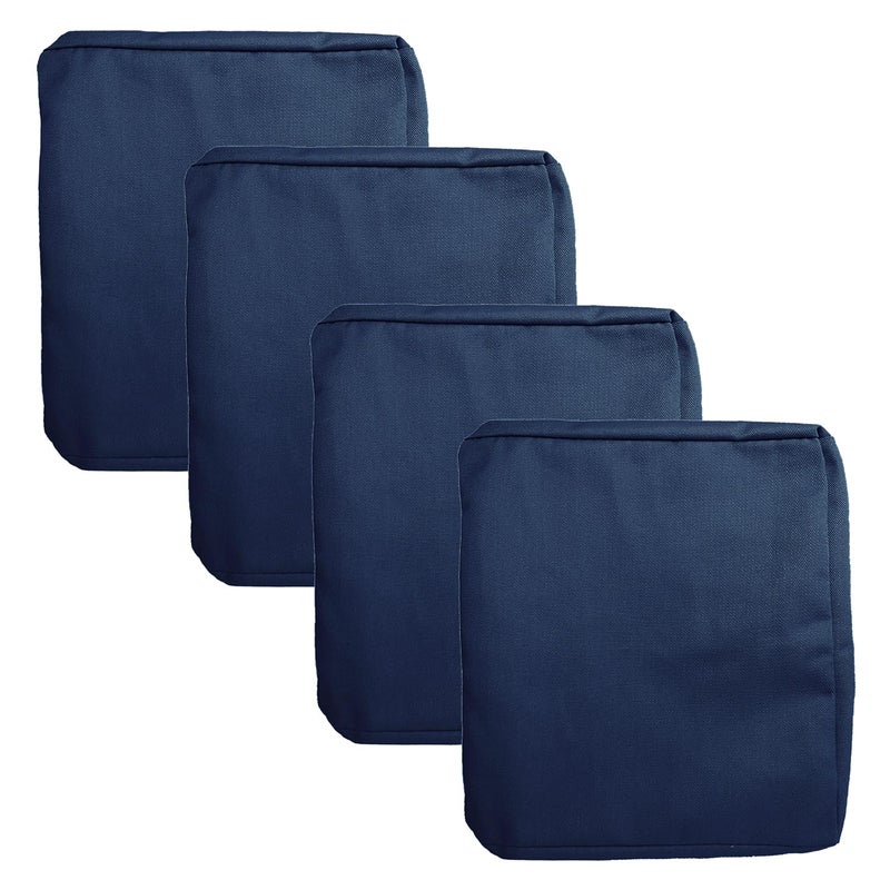 FLYMEI Patio Cushion Covers 22x20x4 Waterproof Outdoor Cushion Cover Replacement 4Packs Outdoor Seat Cushion Slipcover for Outdoor Rattan Chair Sofa  Blue - Image 3